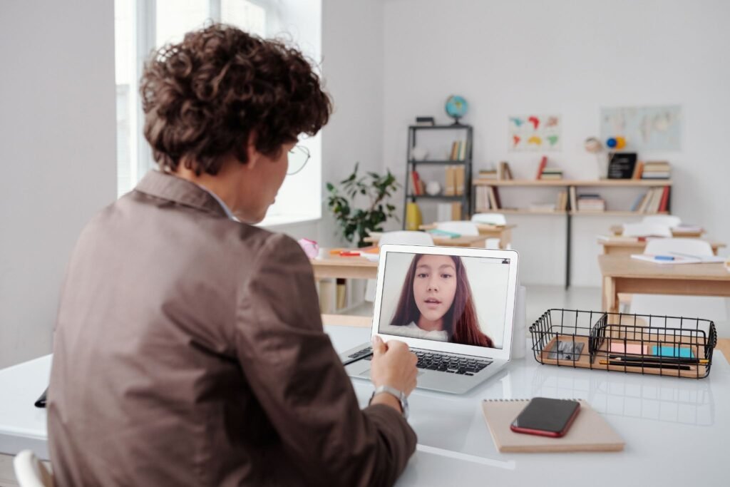 Student attending an online SAT coaching session with an expert tutor for competitive exam preparation