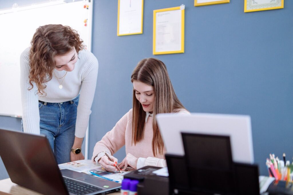 Student receiving personalized guidance from a tutor while preparing for the ACT.